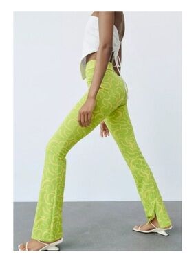 ZARA Retro Green Patterned Women's Pants